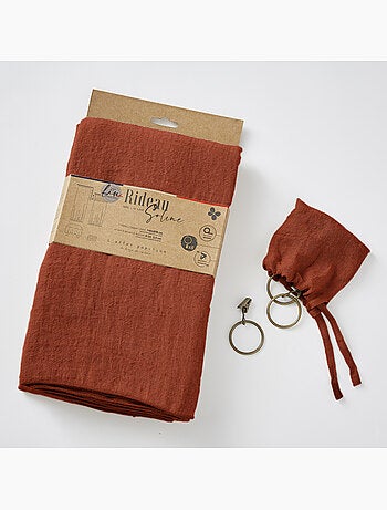 Rideau Ajustable + 8 Anneaux Pince – Lin Lavé Français Luxe - Soline