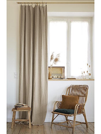 Rideau Ajustable + 8 Anneaux Pince – Lin Lavé Français Luxe - Soline