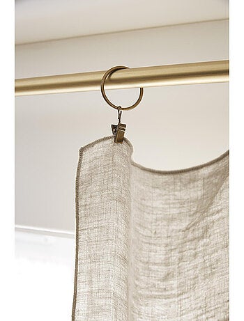 Rideau Ajustable + 8 Anneaux Pince – Lin Lavé Français Luxe - Soline