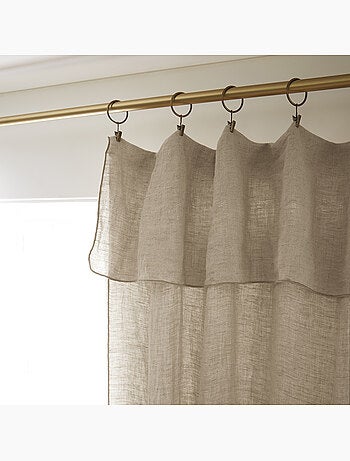 Rideau Ajustable + 8 Anneaux Pince – Lin Lavé Français Luxe - Soline