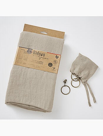 Rideau Ajustable + 8 Anneaux Pince – Lin Lavé Français Luxe - Soline