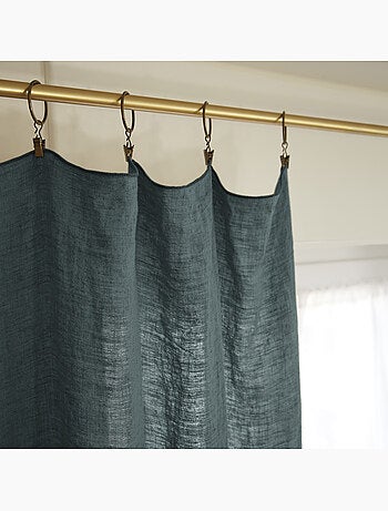 Rideau Ajustable + 8 Anneaux Pince – Lin Lavé Français Luxe - Soline