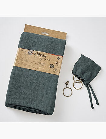 Rideau Ajustable + 8 Anneaux Pince – Lin Lavé Français Luxe - Soline