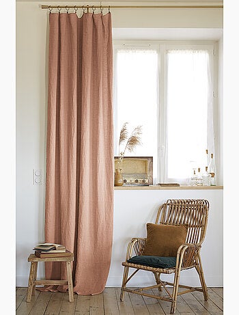 Rideau Ajustable + 8 Anneaux Pince – Lin Lavé Français Luxe - Soline