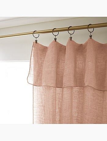 Rideau Ajustable + 8 Anneaux Pince – Lin Lavé Français Luxe - Soline