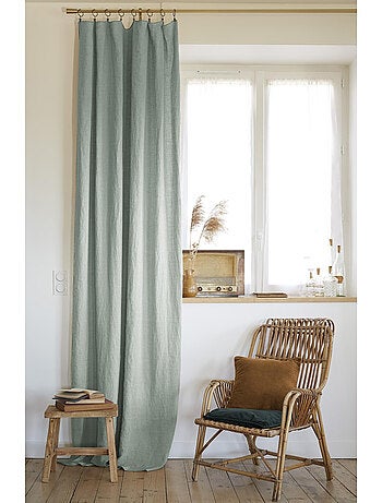 Rideau Ajustable + 8 Anneaux Pince – Lin Lavé Français Luxe - Soline