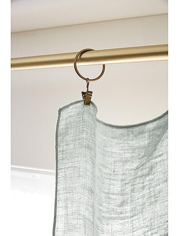 Rideau Ajustable + 8 Anneaux Pince – Lin Lavé Français Luxe - Soline