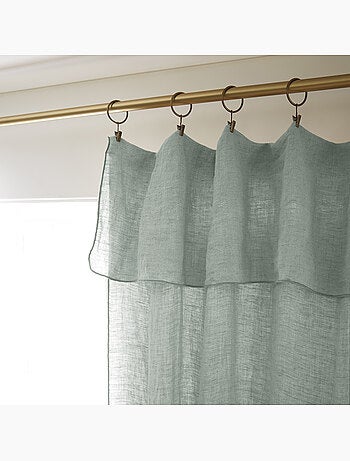 Rideau Ajustable + 8 Anneaux Pince – Lin Lavé Français Luxe - Soline