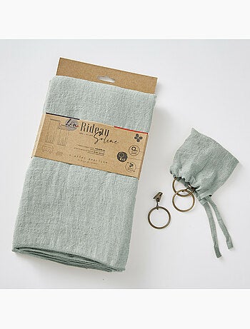 Rideau Ajustable + 8 Anneaux Pince – Lin Lavé Français Luxe - Soline