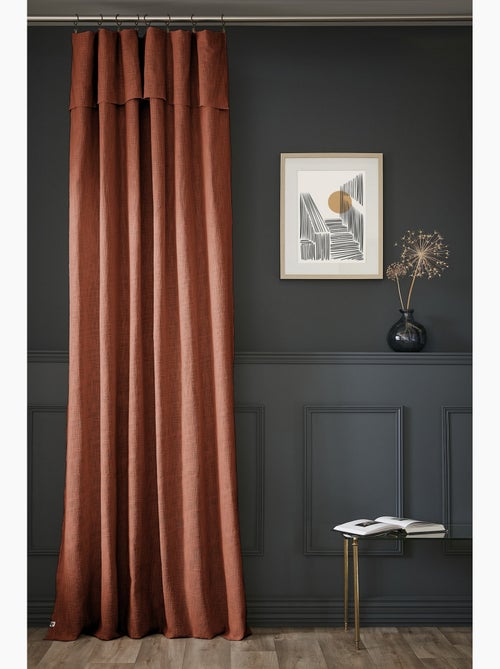 Rideau ajustable + 8 anneaux pince Sixtine - Kiabi