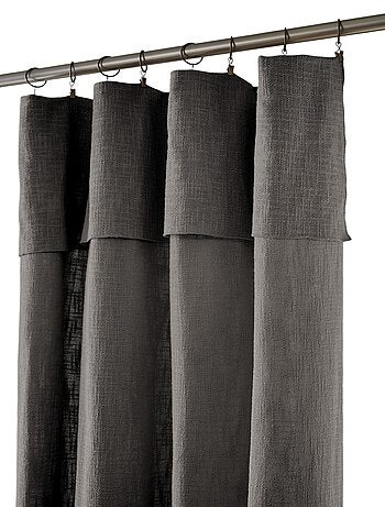 Rideau ajustable + 8 anneaux pince Sixtine