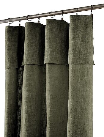 Rideau ajustable + 8 anneaux pince Sixtine