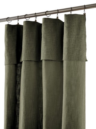 Rideau ajustable + 8 anneaux pince Sixtine