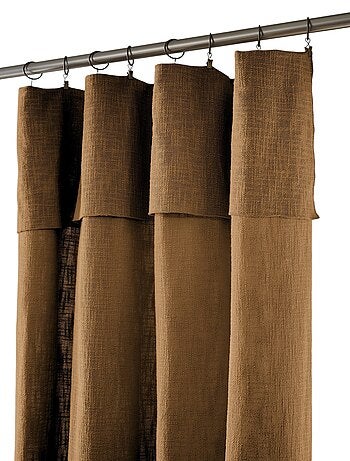 Rideau ajustable + 8 anneaux pince Sixtine