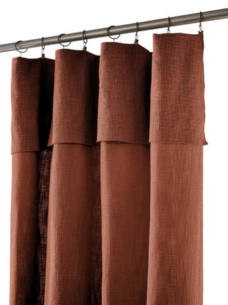 Rideau ajustable + 8 anneaux pince Sixtine
