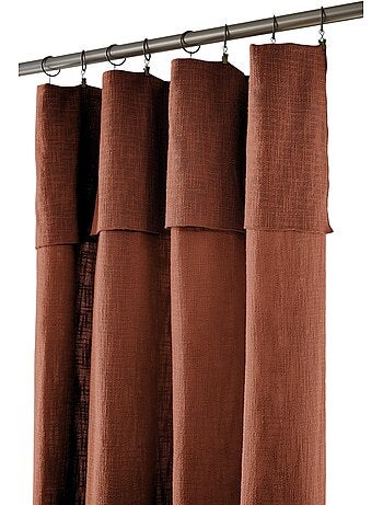 Rideau ajustable + 8 anneaux pince Sixtine