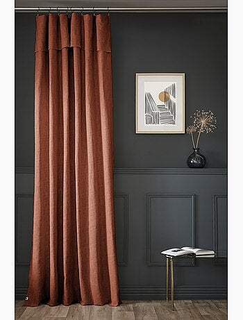 Rideau ajustable + 8 anneaux pince Sixtine