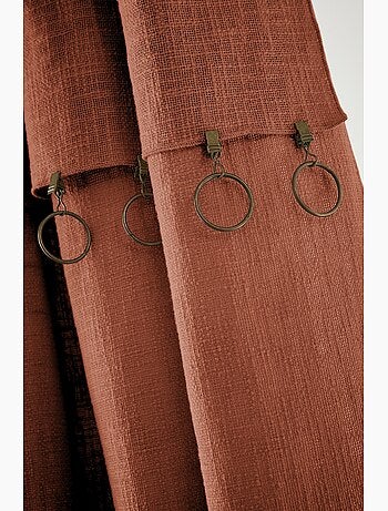 Rideau ajustable + 8 anneaux pince Sixtine