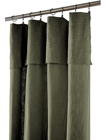 Rideau ajustable + 8 anneaux pince Sixtine