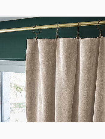 Rideau Ajustable + 8 Anneaux Pince – Velours de Coton César