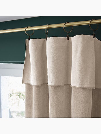 Rideau Ajustable + 8 Anneaux Pince – Velours de Coton César