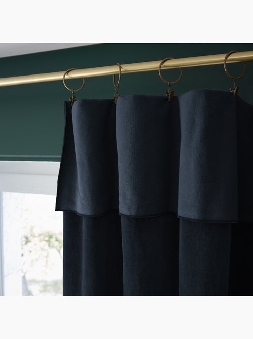 Rideau Ajustable + 8 Anneaux Pince – Velours de Coton César - Kiabi Rideau Ajustable + 8 Anneaux Pince – Velours de Coton César - Kiabi