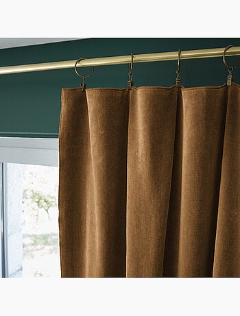 Rideau Ajustable + 8 Anneaux Pince – Velours de Coton César