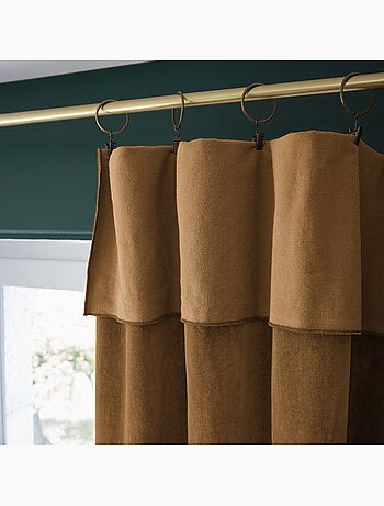 Rideau Ajustable + 8 Anneaux Pince – Velours de Coton César