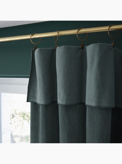 Rideau Ajustable + 8 Anneaux Pince – Velours de Coton César - Kiabi Rideau Ajustable + 8 Anneaux Pince – Velours de Coton César - Kiabi