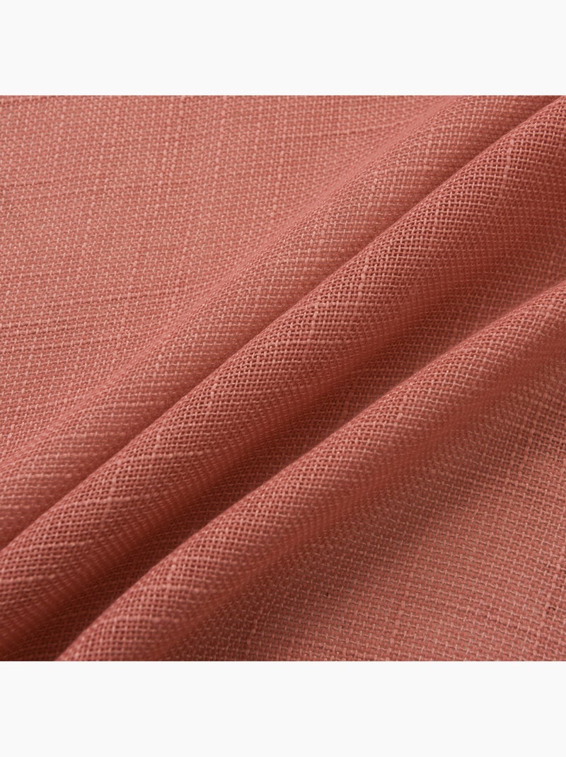 Rideau ajustable + 8 anneaux pinces – effet lin evasion Rose - Kiabi