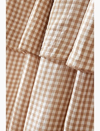 Rideau ajustable double gaze de coton vichie