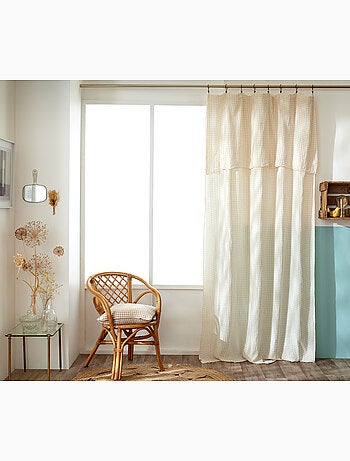 Rideau ajustable double gaze de coton vichie
