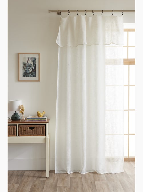 Rideau ajustable freya – 8 anneaux pince – 160 g/m² - Kiabi Rideau ajustable freya – 8 anneaux pince – 160 g/m² - Kiabi