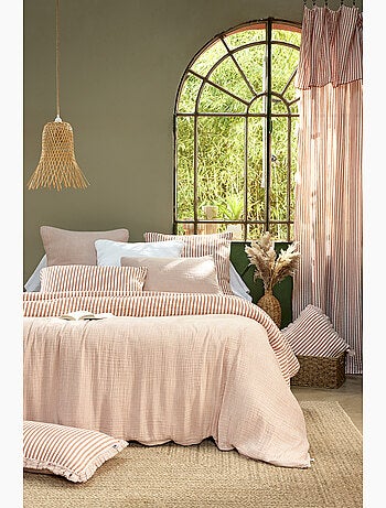 Rideau ajustable gaze de coton avec 8 anneaux – livia