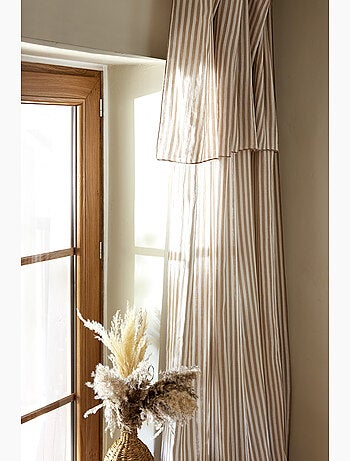 Rideau Ajustable Gaze de Coton avec 8 Anneaux – LIVIA