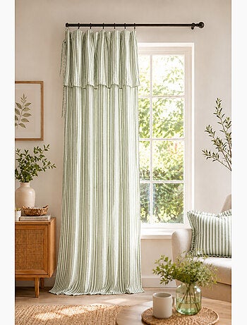 Rideau Ajustable Gaze de Coton avec 8 Anneaux – LIVIA