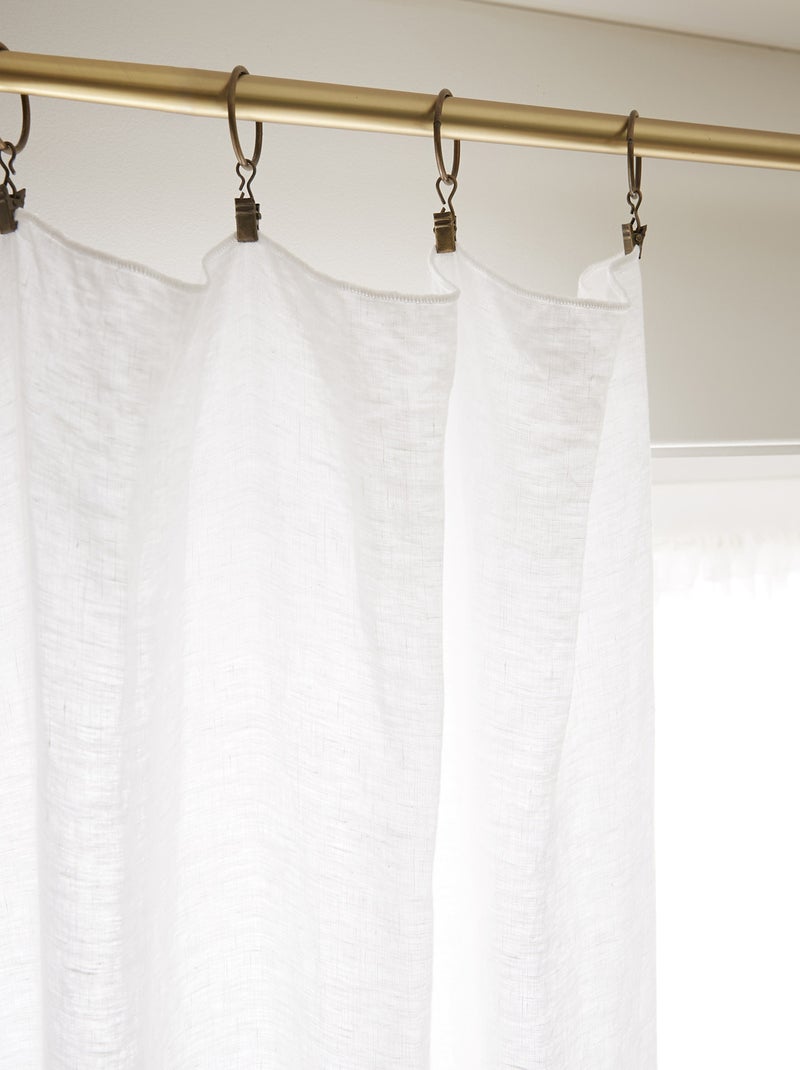 Rideau ajustable lin - Terre de Nuit Blanc - Kiabi