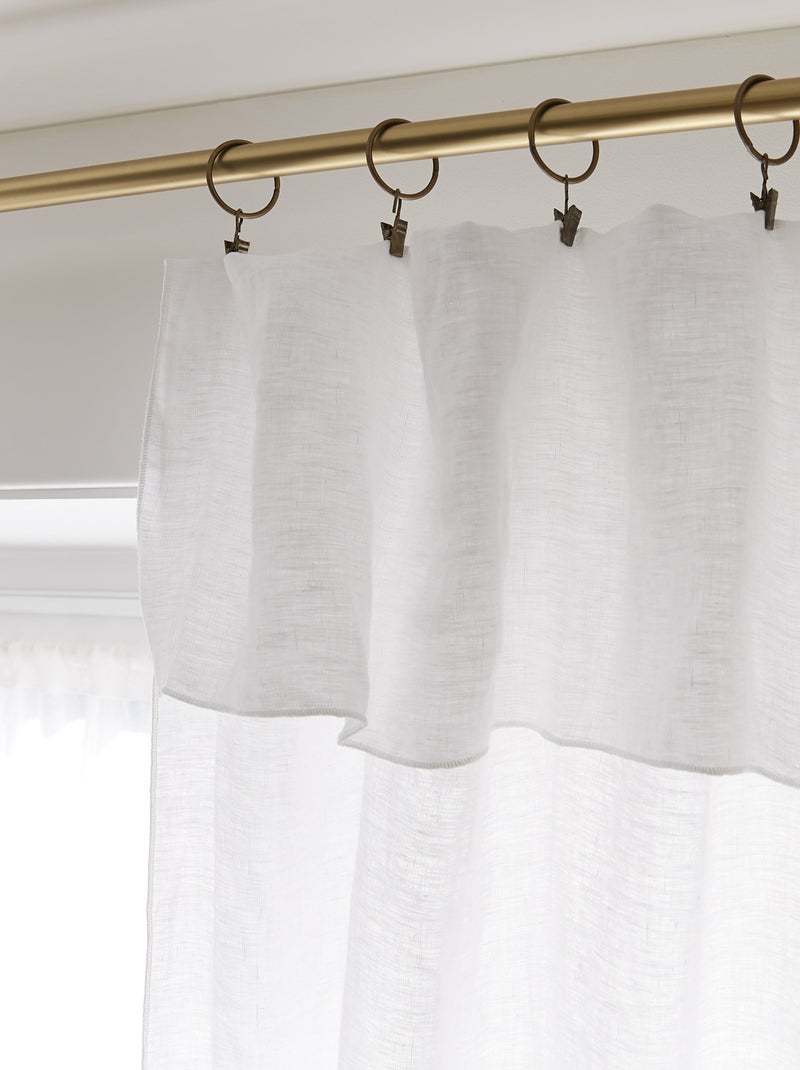 Rideau ajustable lin - Terre de Nuit Blanc - Kiabi