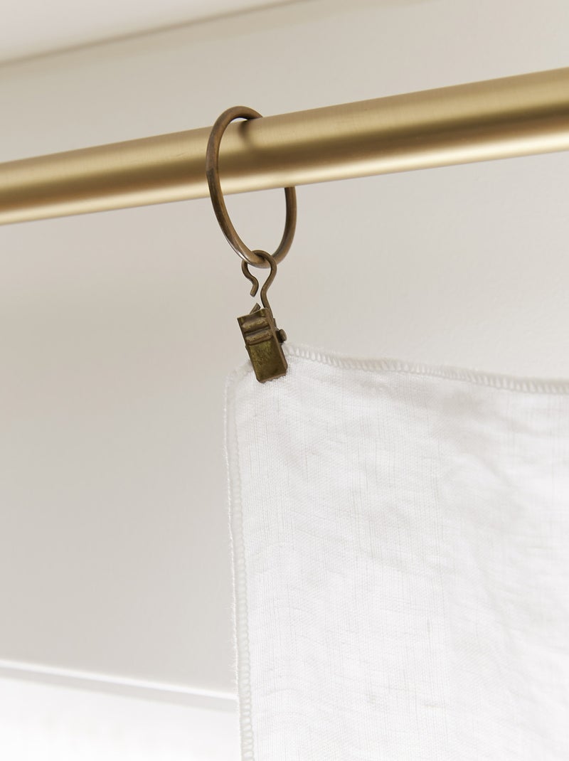 Rideau ajustable lin - Terre de Nuit Blanc - Kiabi