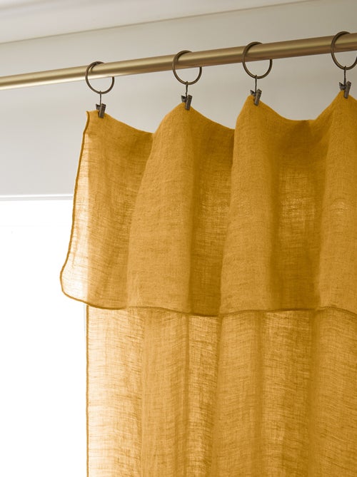 Rideau ajustable lin - Terre de Nuit - Kiabi