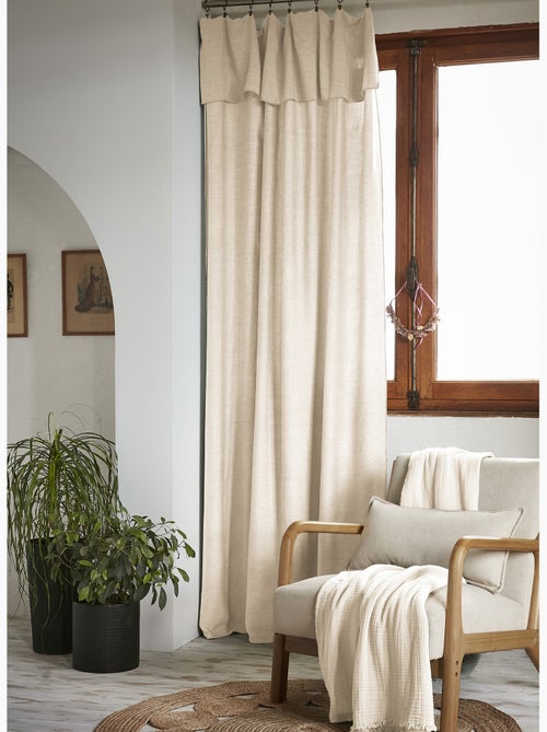 Rideau ajustable – Lyocell Uni Lysandre + 8 Anneaux Pince - Lysandre - Kiabi