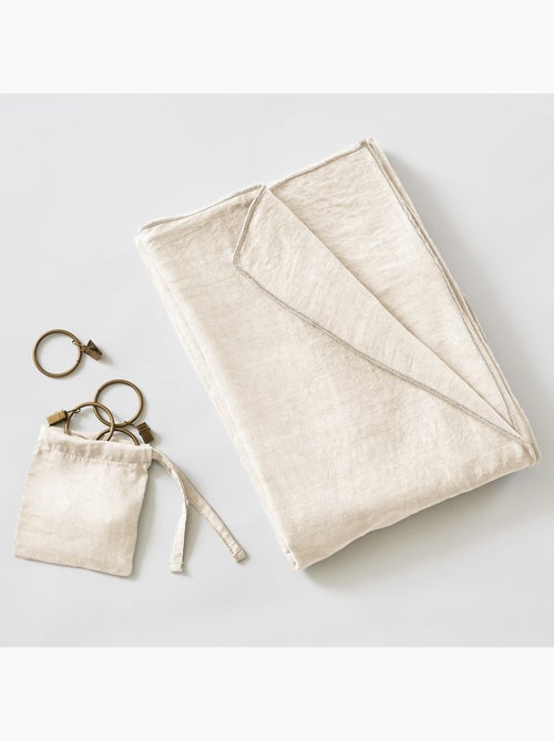 Rideau ajustable – Lyocell Uni Lysandre + 8 Anneaux Pince - Lysandre - Kiabi