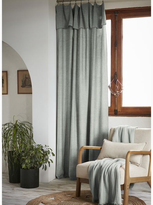 Rideau ajustable – Lyocell Uni Lysandre + 8 Anneaux Pince - Lysandre - Kiabi