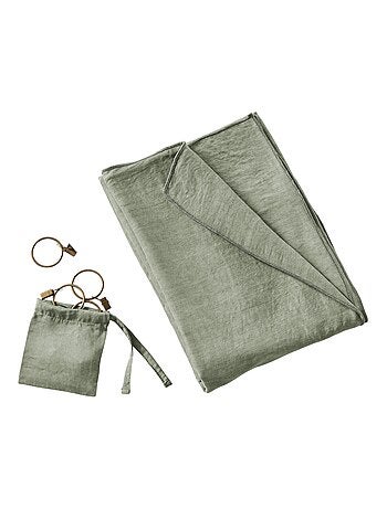 Rideau ajustable LYSANDRE + 8 anneaux pince