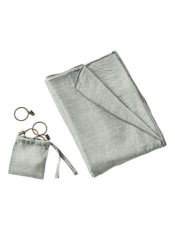 Rideau ajustable LYSANDRE + 8 anneaux pince