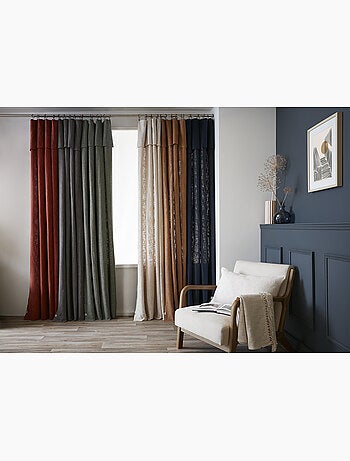 Rideau Ajustable Sixtine – Coton Flammé- Sixtine