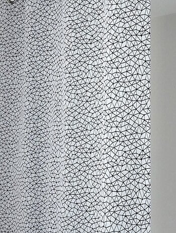 Rideau ambiance géométrique motif toile