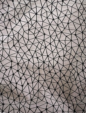 Rideau ambiance géométrique motif toile