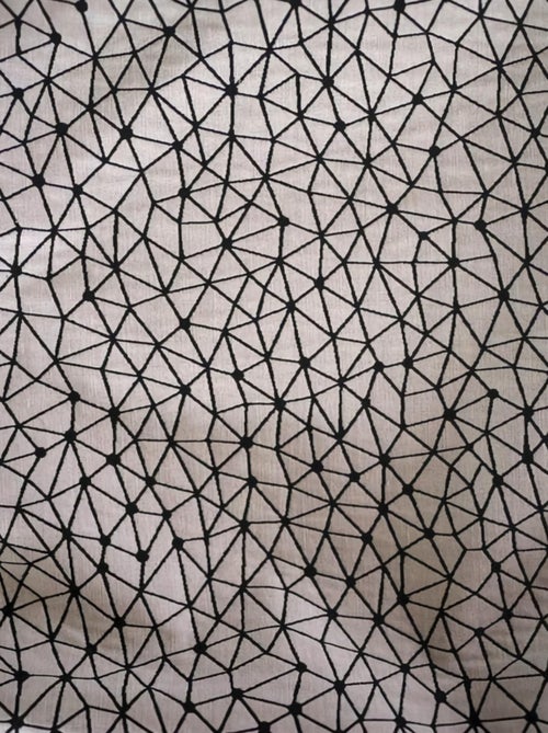 Rideau ambiance géométrique motif toile - Kiabi