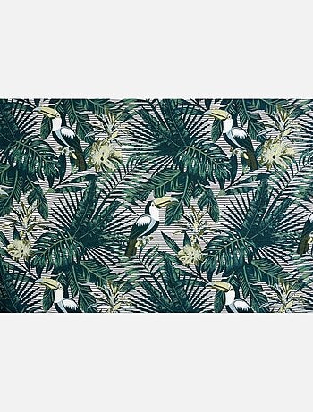 Rideau ambiance tropicale motif toucan